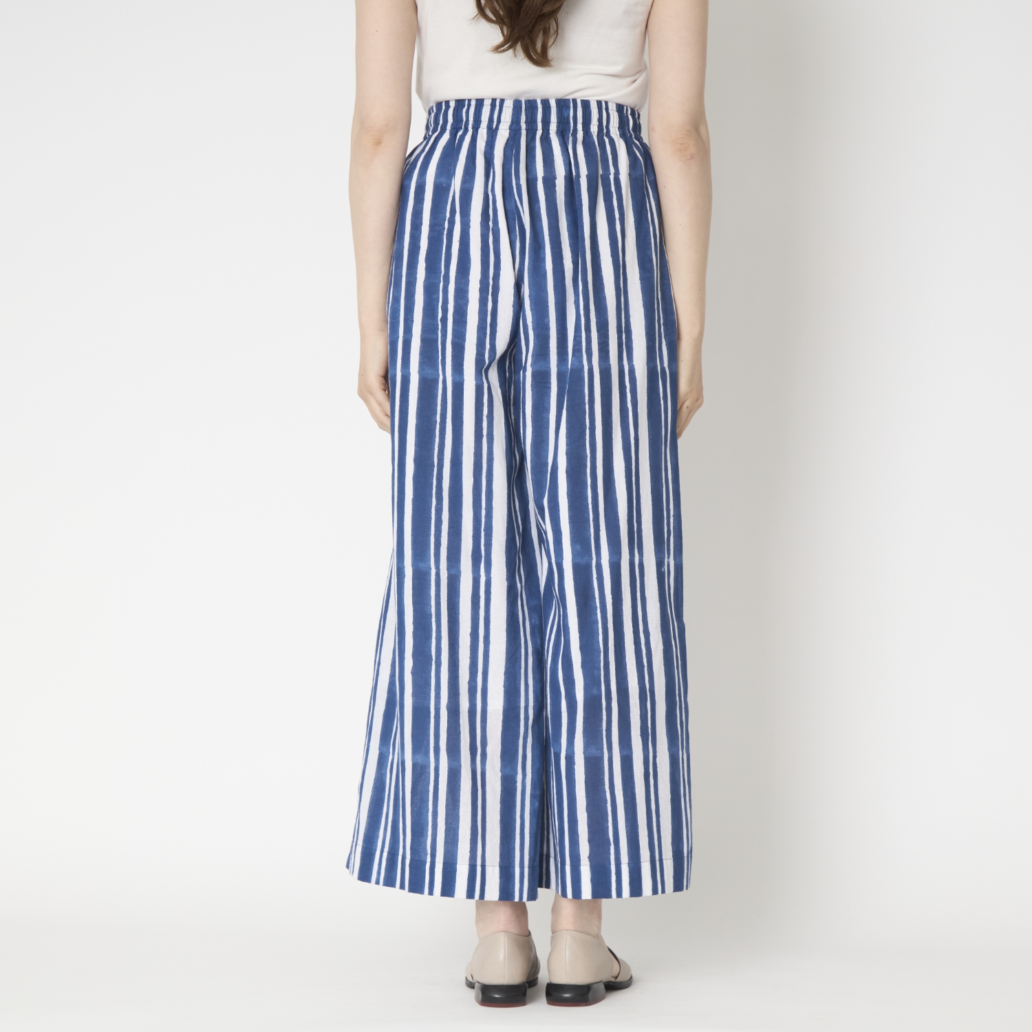 Kilka×kapuwa/風が通るカディーコットンパンツ STRIPE